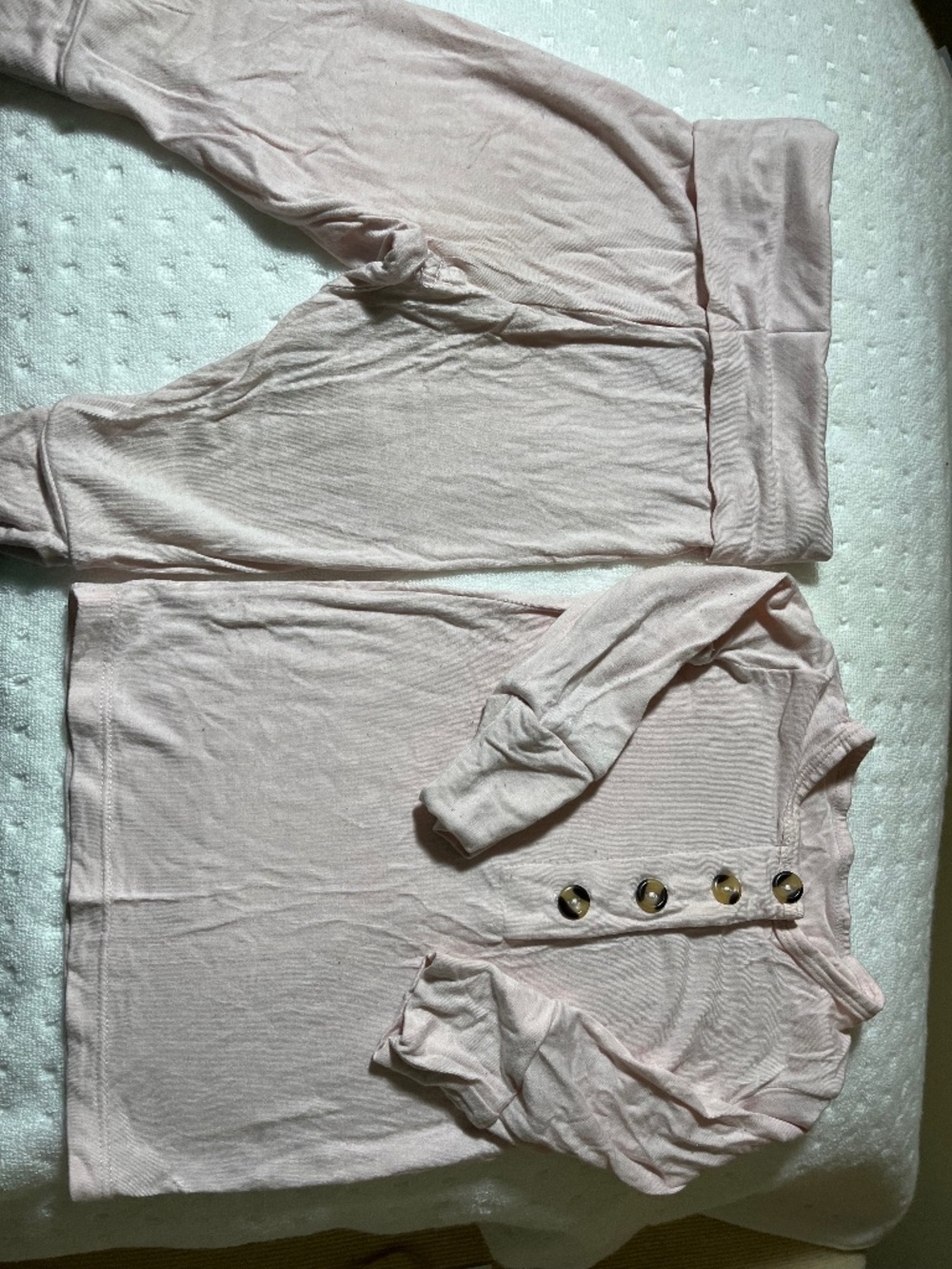 Lou Lou and Company White 2 piece outfit with button front easy on
